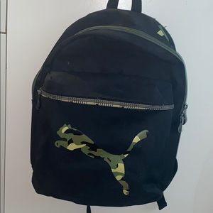 Black and camo puma backpack